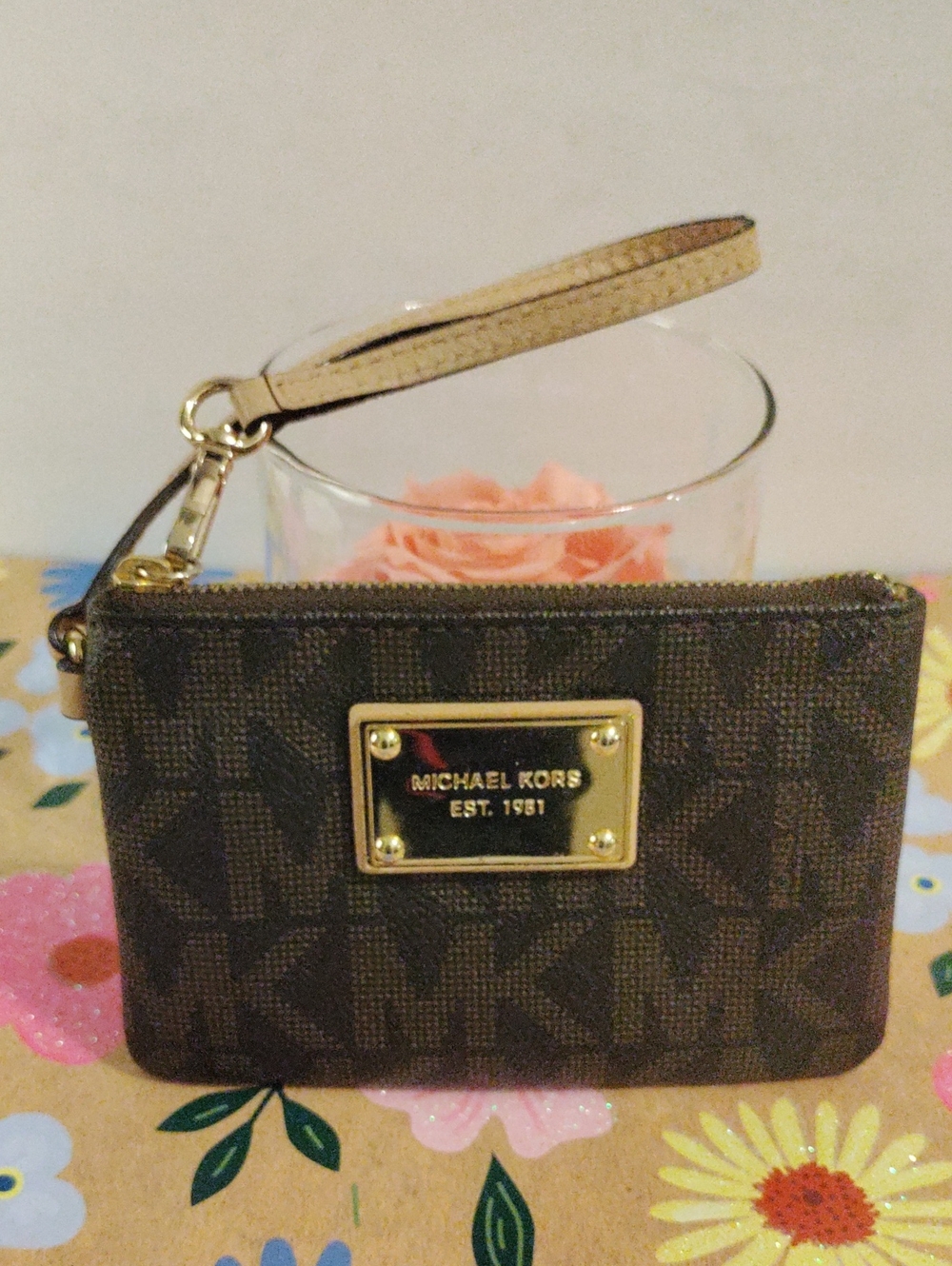 Michael Kors Signature Logo Mini Wristlet
